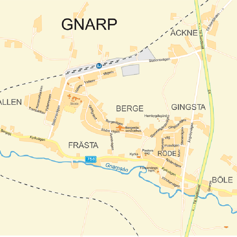 Karta över Gnarp